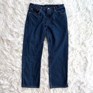 Rare Levi's Low Pro Relaxed Straight Denim Corduroy Jeans Mens 32X30 Striped